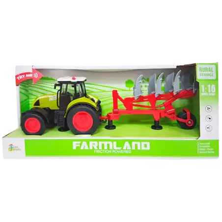 TRACTOR C/ARADO, SONIDO Y LUZ ESC 1:16