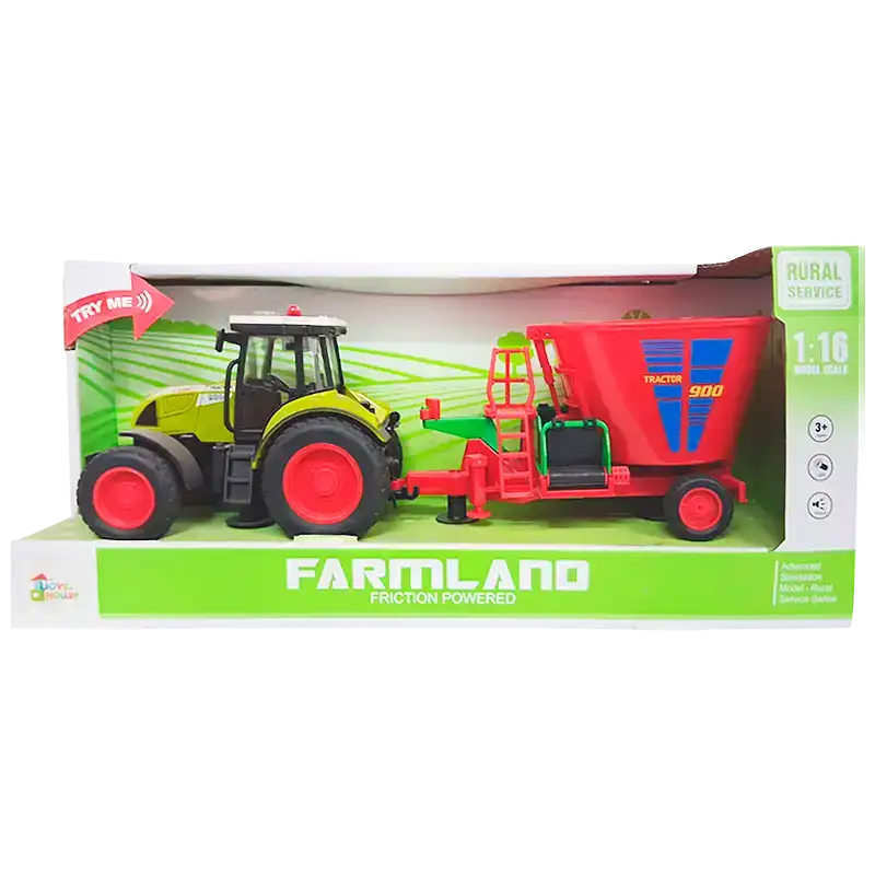 TRACTOR C/TOLVA, SONIDO Y LUZ ESC 1:16