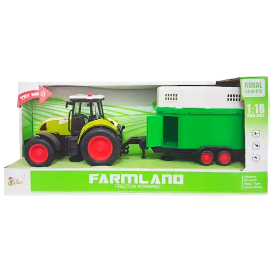 TRACTOR TRAILER CABALLOS, SONIDO Y LUZ ESC 1:16