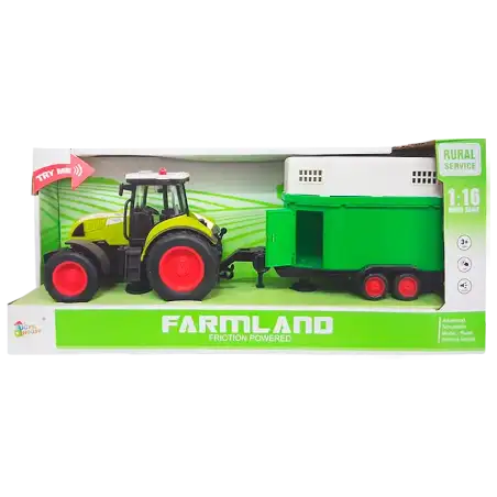 TRACTOR TRAILER CABALLOS, SONIDO Y LUZ ESC 1:16