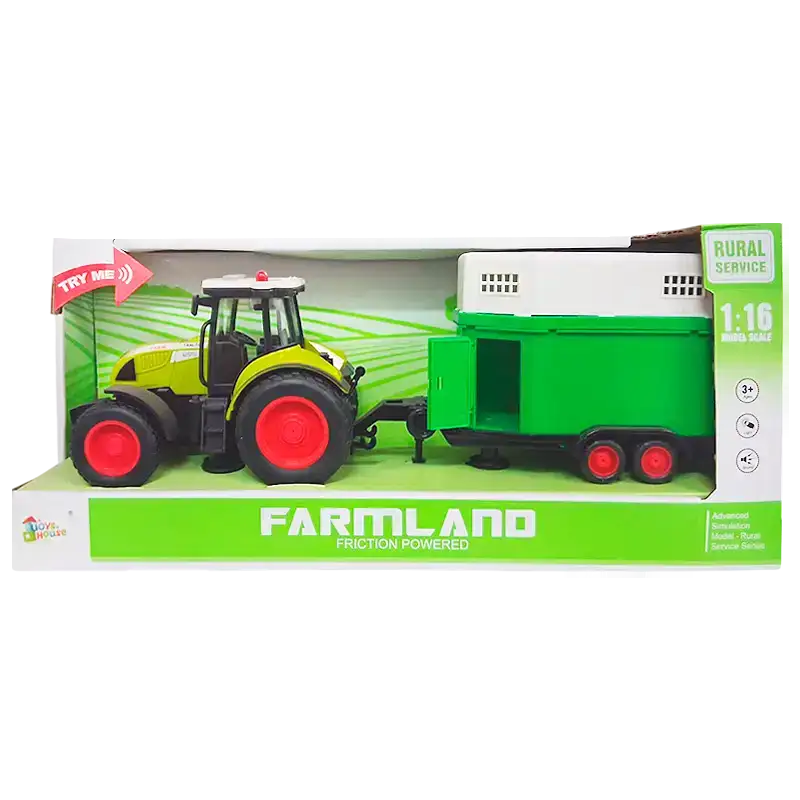 TRACTOR TRAILER CABALLOS, SONIDO Y LUZ ESC 1:16