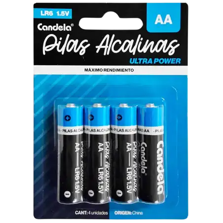 PILA CANDELA ALCALINA AA X4