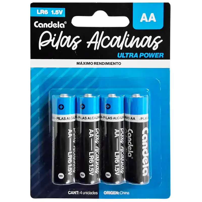 PILA CANDELA ALCALINA AA X4