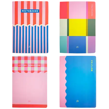 SET DE CUADERNOS FW COLORBLOCK X4