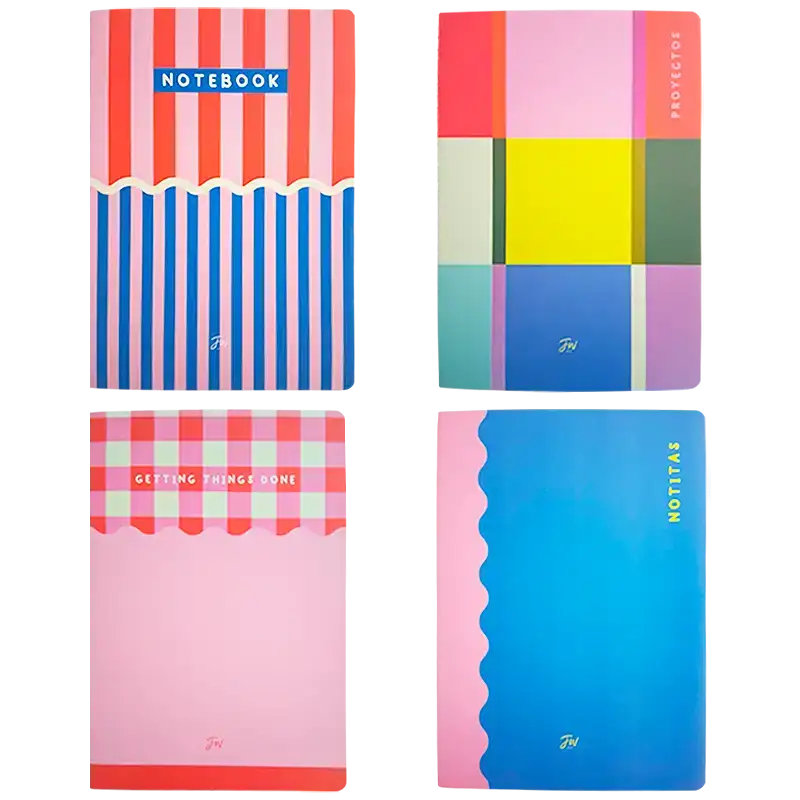 SET DE CUADERNOS FW COLORBLOCK X4