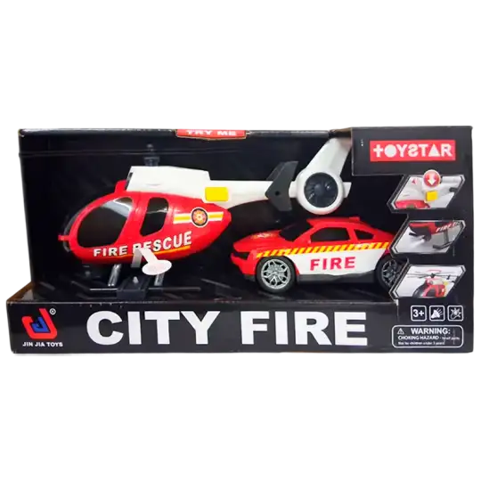 AUTO HELICOPTERO CON LUZ CAJA