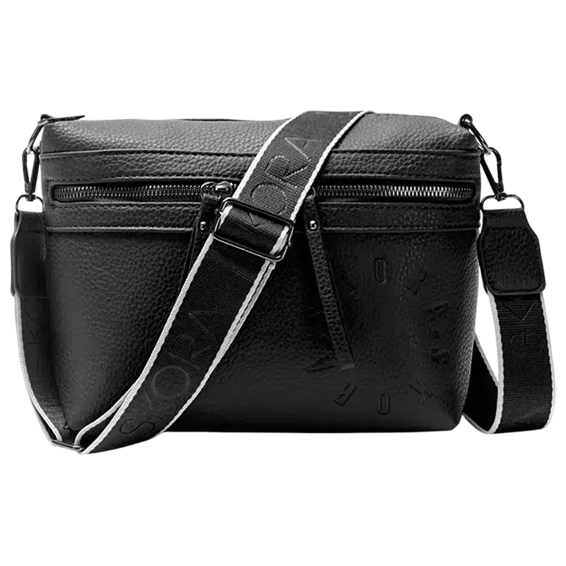 BANDOLERA RIF C/CORREA  DE CINTA 28X20 NEGRA