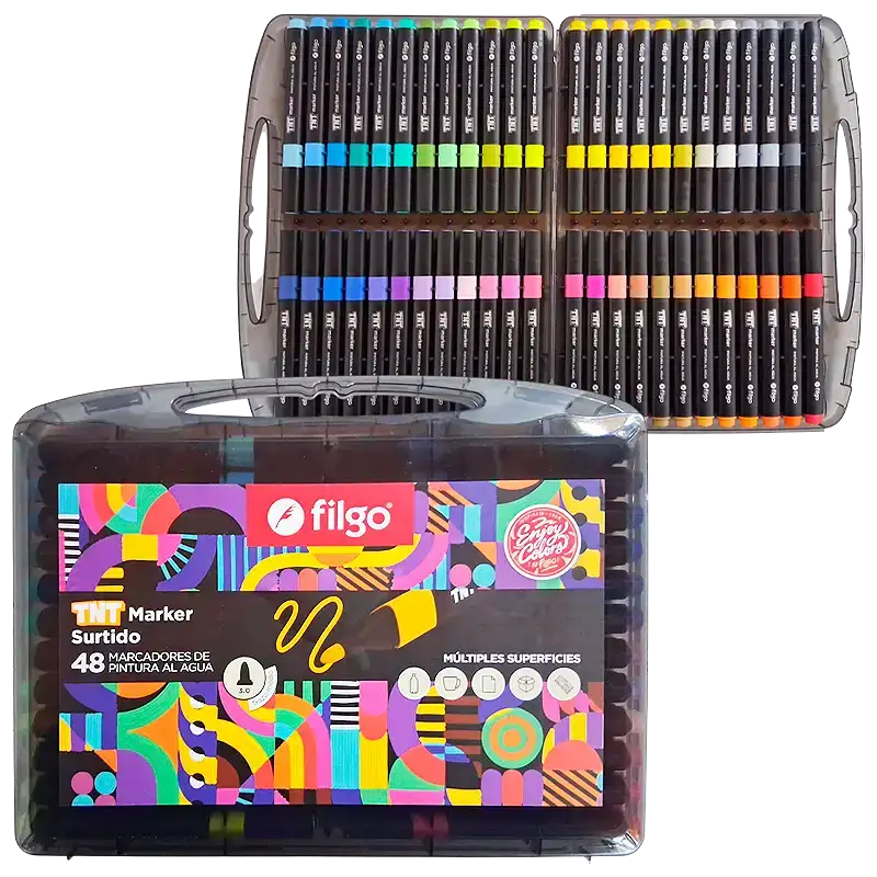 MARCADOR PINTURA AL AGUA TNT MARKER X48 FILGO