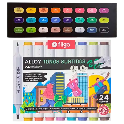 MARCADOR ARTISTICO DOBLE P ALLOY X24 FILGO