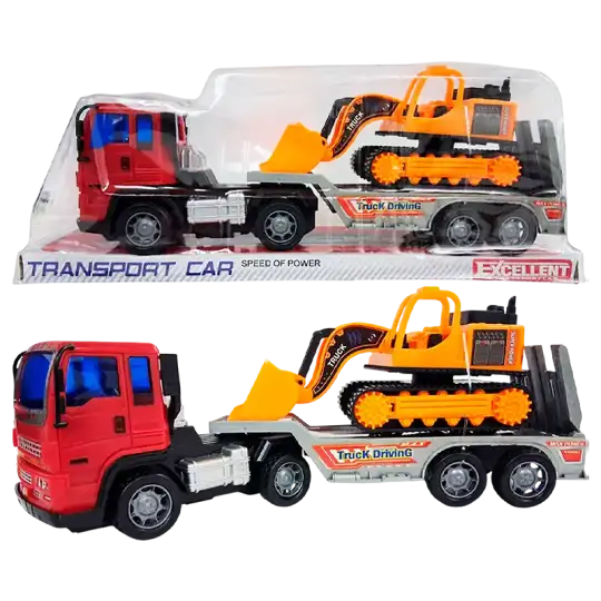 CAMION TRANSPORTADOR CON TOPADORA