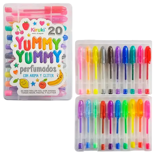 MINI ROLLERS KIRUKI TINTA GEL PERFUMADOS X20U