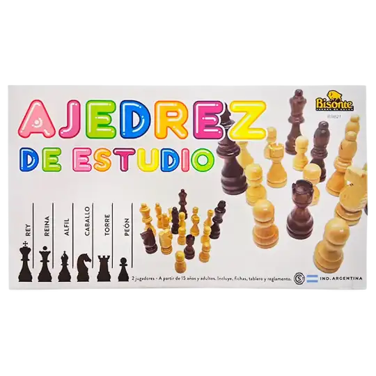 AJEDREZ DE ESTUDIO MADERA 26X26CM