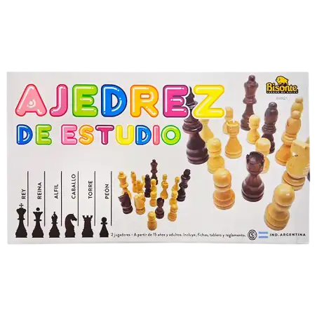 AJEDREZ DE ESTUDIO MADERA 26X26CM