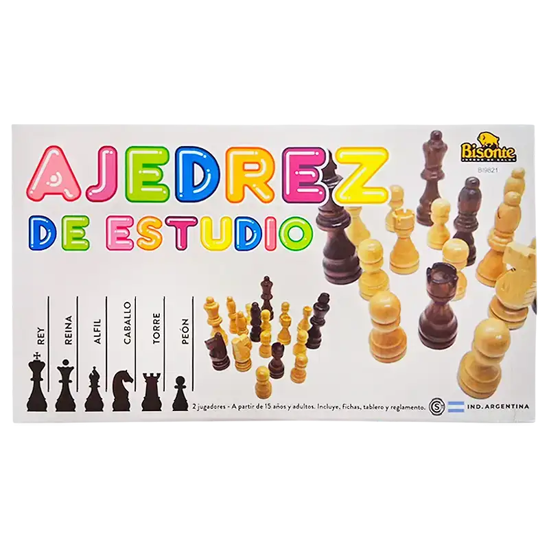 AJEDREZ DE ESTUDIO MADERA 26X26CM