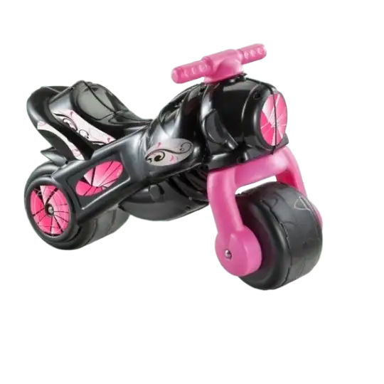MOTO NEGRA CON ROSA NENA