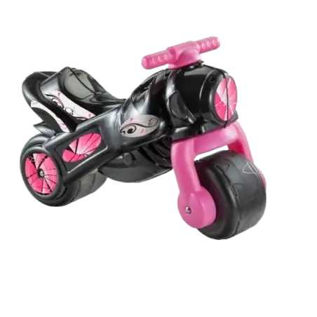 MOTO NEGRA CON ROSA NENA