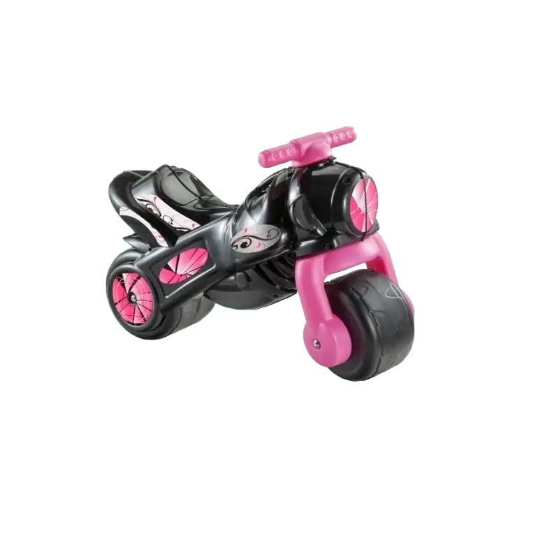 MOTO NEGRA CON ROSA NENA