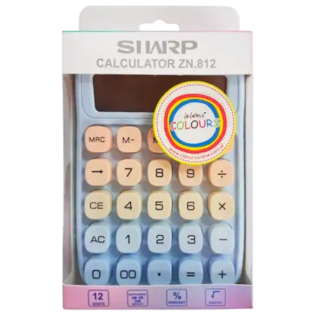 CALCULADORA VERTICAL PASTEL SOLAR Y PILA