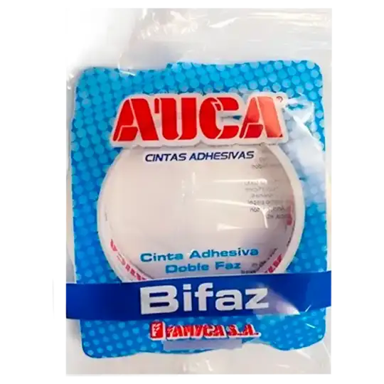 CINTA AUCA DOBLE FAZ TRANSPARENTE 12X10MT