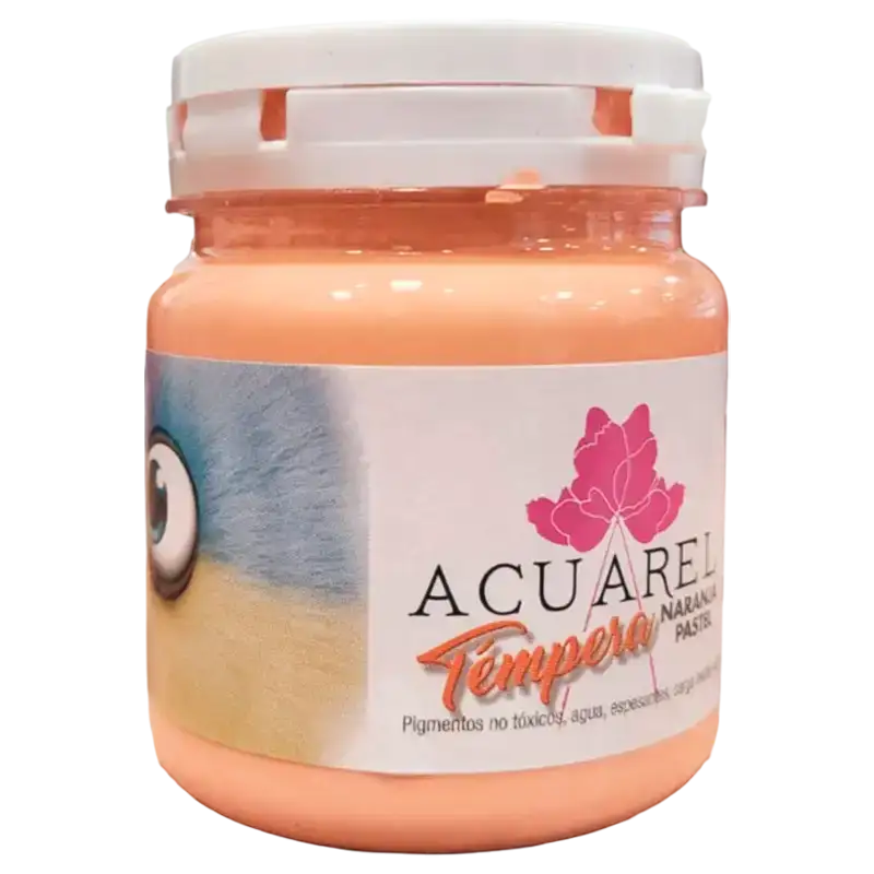 TEMPERA ACUAREL PASTEL POTE NARANJA 250GR