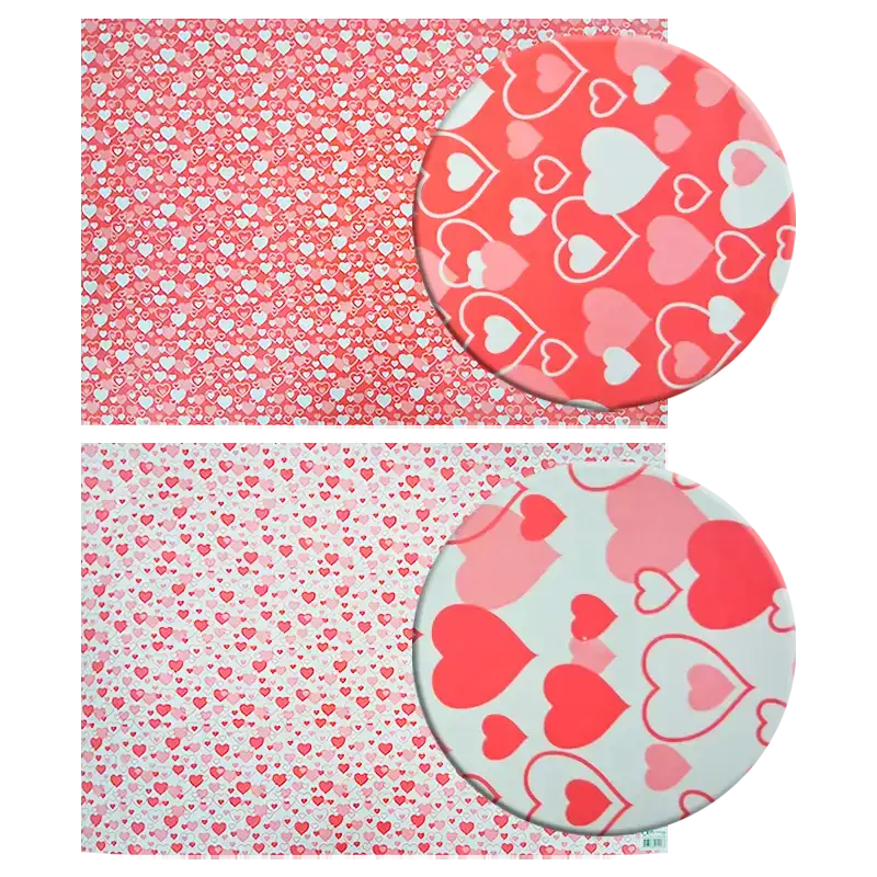 CARTULINA FANTASIA CORAZONES ROJO