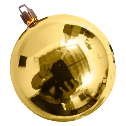 GLOBO BRILLANTE DORADO 100MM X1