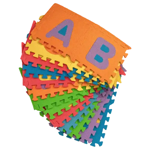 PISO GOMA EVA ABECEDARIO 26 PC 10MM