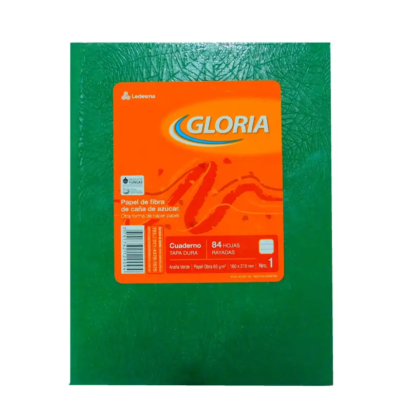 CUADERNO 16X21 ARANIA VERDE 84H RAY GLORIA