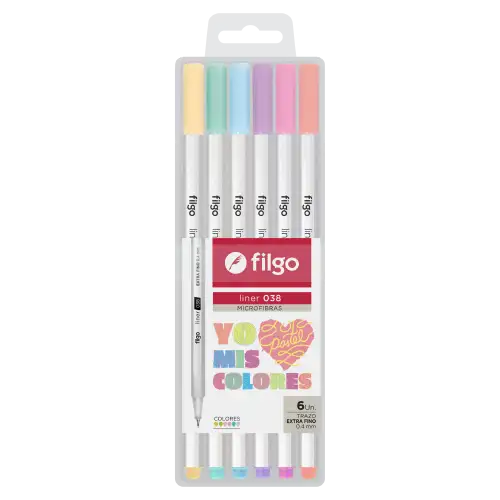 MICROFIBRA LINER 038 0.4MM EST. PASTEL X6 FILGO