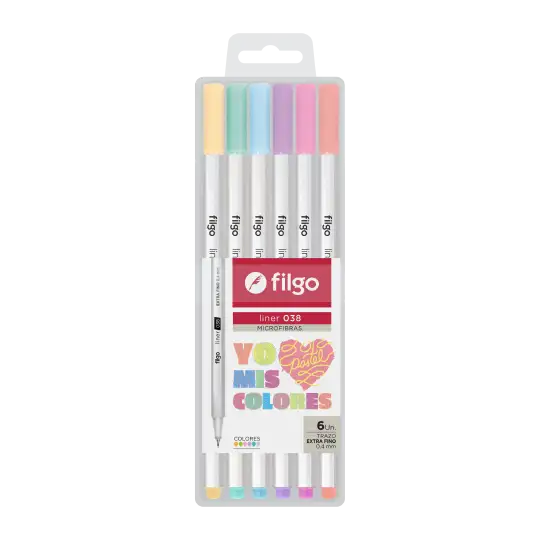 MICROFIBRA LINER 038 0.4MM EST. PASTEL X6 FILGO