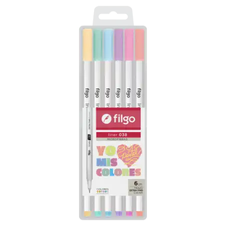 MICROFIBRA LINER 038 0.4MM EST. PASTEL X6 FILGO