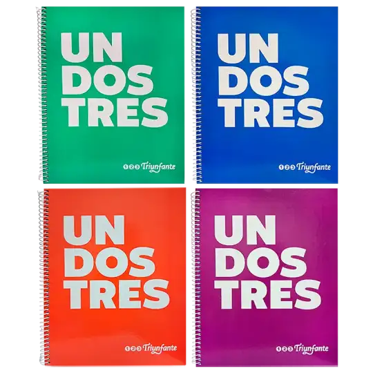 CUADERNO 21X27 ESP 60H LETRAS TRIUNFANTE