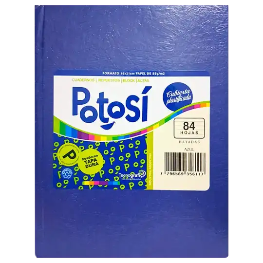 CUADERNO T/D 84H Azul POTOSI