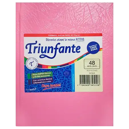 CUADERNO T/D 48H ROSA TRIUNFANTE