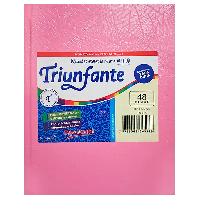 CUADERNO T/D 48H ROSA TRIUNFANTE