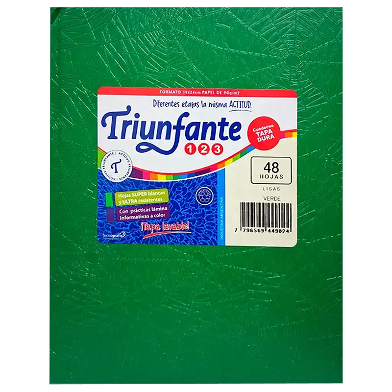 CUADERNO 123 T/D 48H Verde TRIUNFANTE