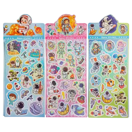 STICKER UNICORNIO Y PANDA CON BRILLO