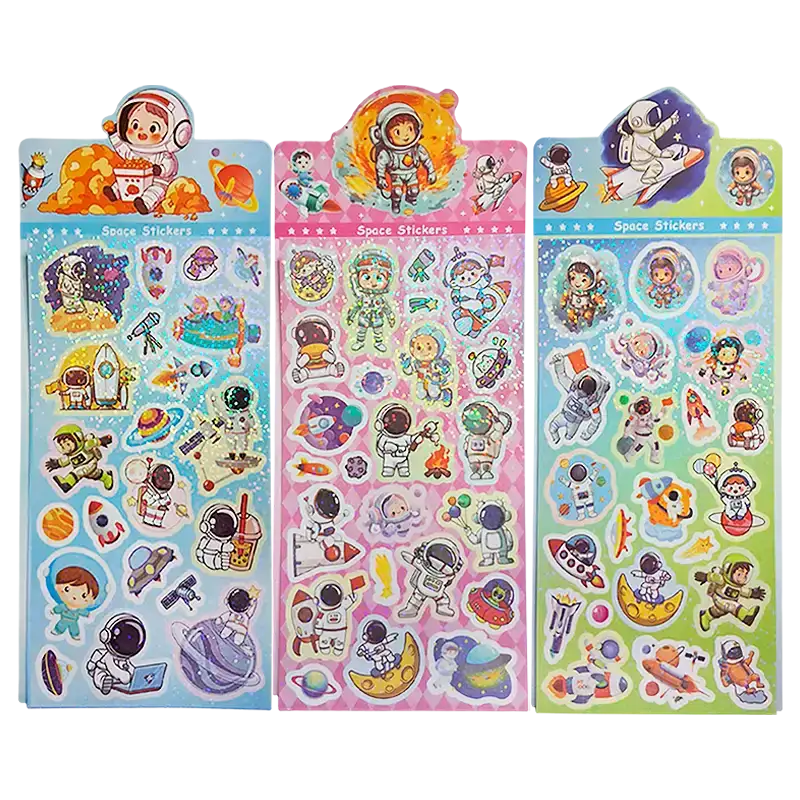 STICKER UNICORNIO Y PANDA CON BRILLO