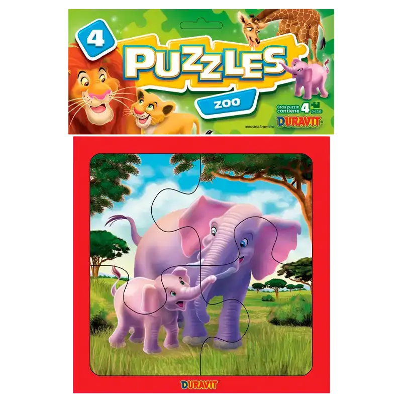 PUZZLE X4 PZAS ZOO CHICO DURAVIT