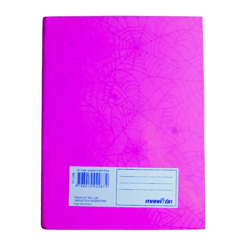 CUADERNO MARATON 42HJS RAYADAS ARANIA ROSA