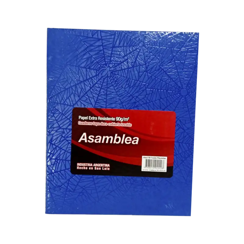 CUADERNO ASAMBLEA 19X23 50HJS RAYADAS ARANIA AZUL
