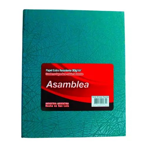 CUADERNO ASAMBLEA 19X23 50HJS RAYADAS ARANIA VERDE