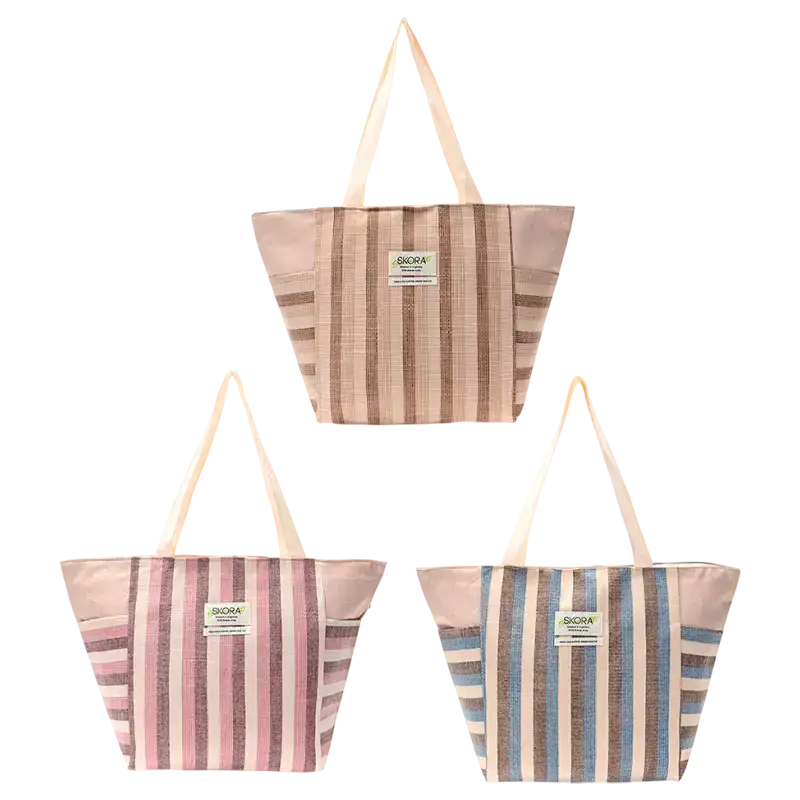 BOLSO PLAYERO SUMMER EDIT RAYADO C/BOLSILLO LATER.