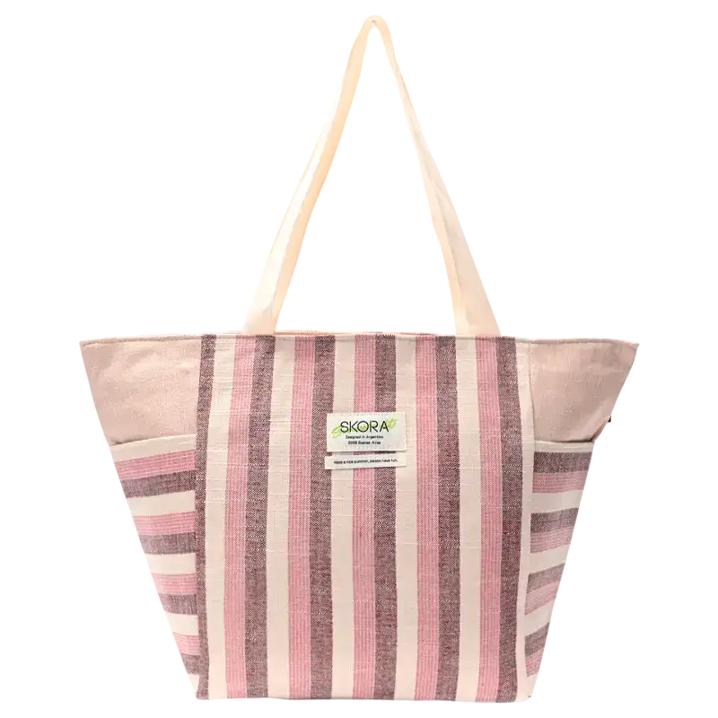 BOLSO PLAYERO SUMMER EDIT RAYADO C/BOLSILLO LATER.