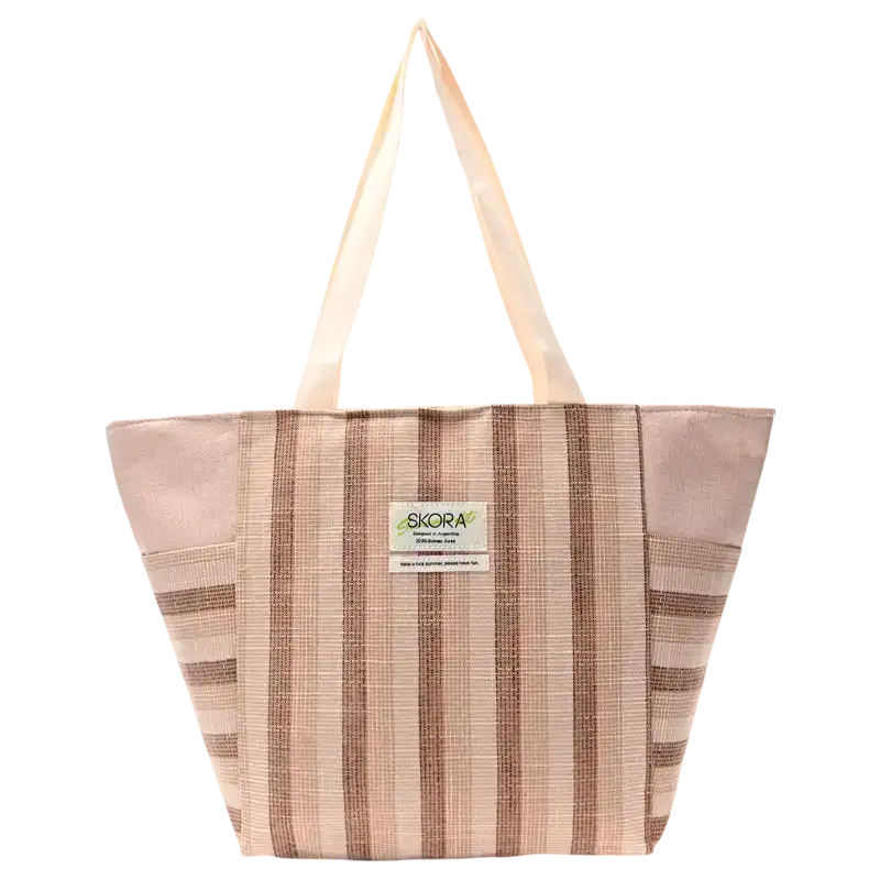 BOLSO PLAYERO SUMMER EDIT RAYADO C/BOLSILLO LATER.