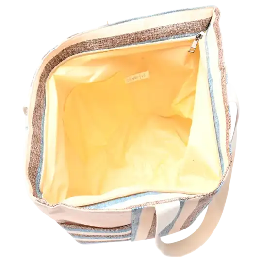 BOLSO PLAYERO SUMMER EDIT RAYADO C/BOLSILLO LATER.