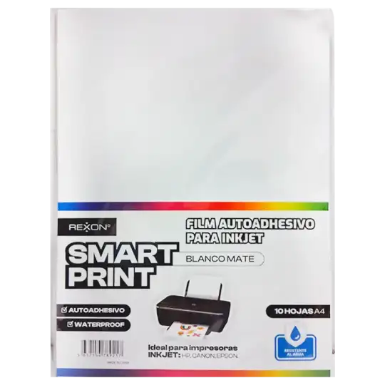 FILM ADHES INKJET BLANCO MATE A4X10HJ REXON