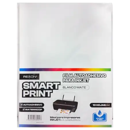 FILM ADHES INKJET BLANCO MATE A4X10HJ REXON