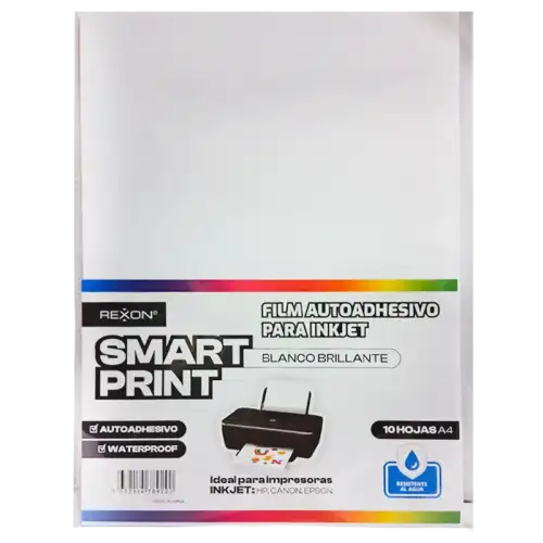 FILM ADHES INKJET BLANCO BRILL. A4X10H REXON