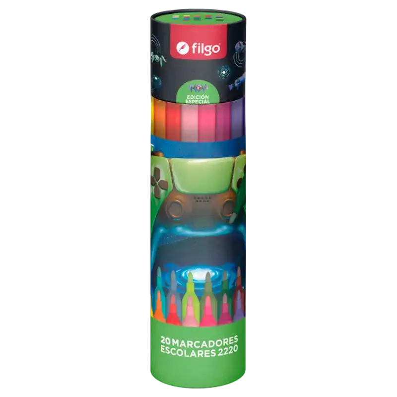 MARCADOR PINTO X20 TUBO GAMER FILGO